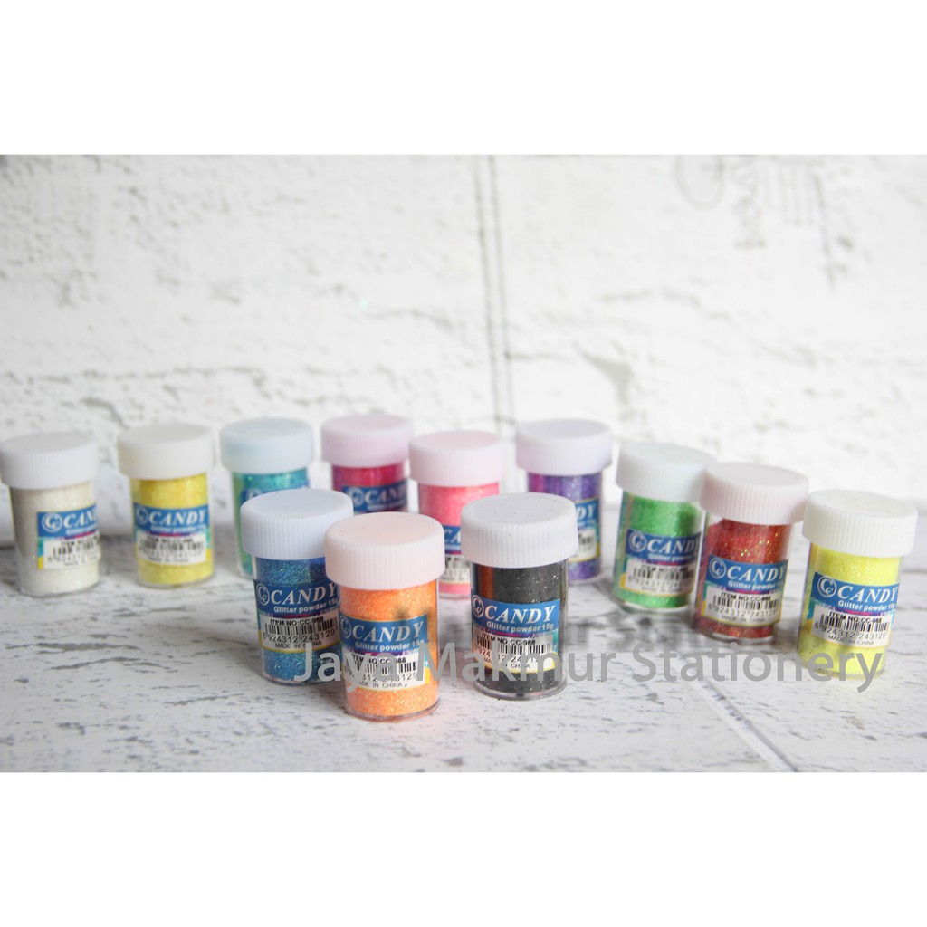 Bubuk Glitter CANDY set 12 warna