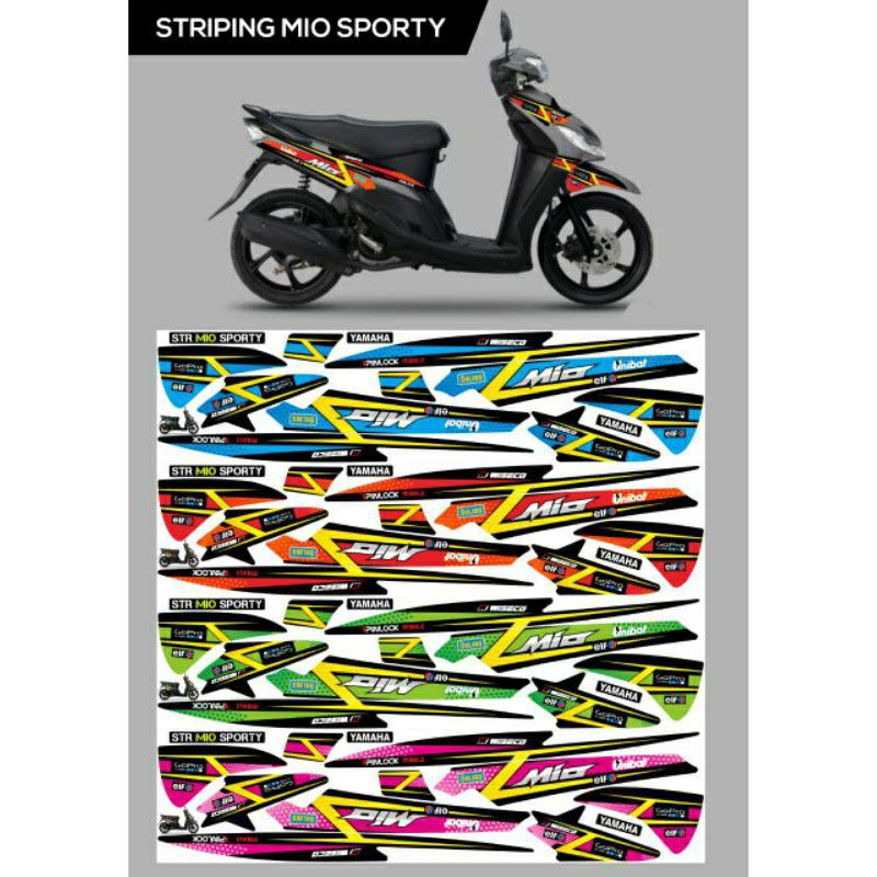 STIKER STRIPING VARIASI MOTOR MIO SPORTY / STIKER MIO SPORTY