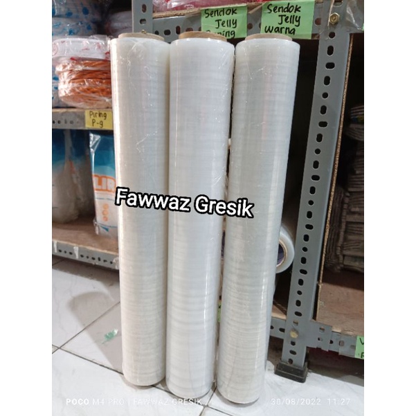Plastik Wrap Wrapping Stretch film 150 Meter x 50 CM tebal ± 24 micron / 150M x 50CM x 24 micron