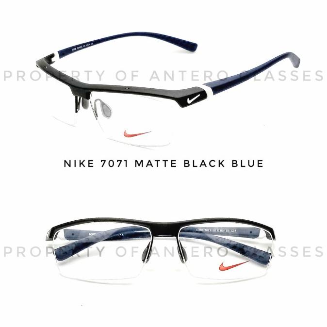 frame kacamata pria wanita sporty nike 7071 half frame grade original