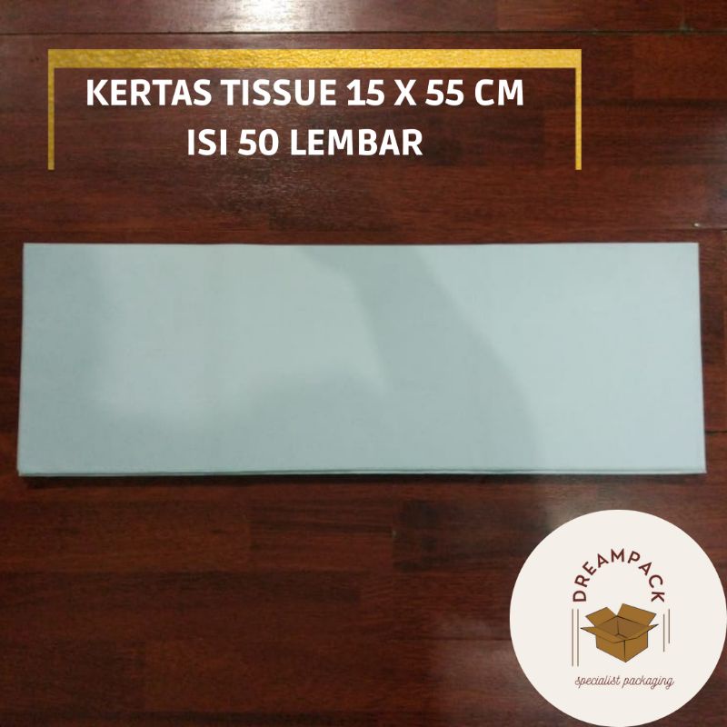 

KERTAS TISSUE/KERTAS PACKING/KERTAS HAMPERS/WRAPPING PAPER 15X55 CM 50LEMBAR