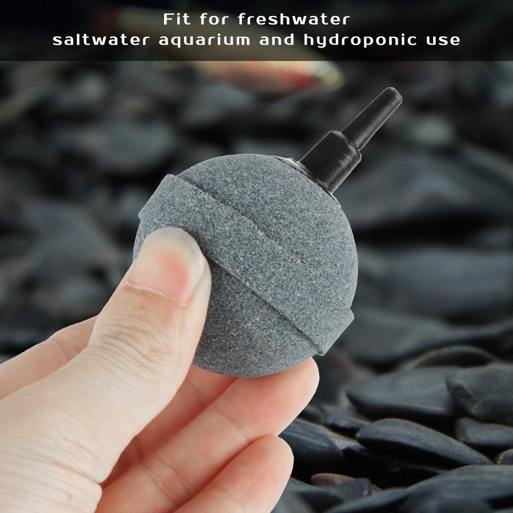 AIRSTONE JUMBO 5 cm abu abu batu aerator air stone bulat aquarium