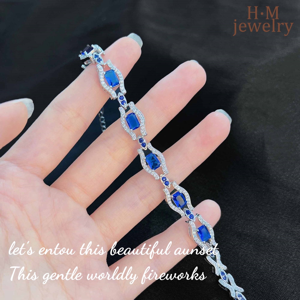 Gelang Tangan Batu Sapphire Turin Eye Tanzanite Berwarna Untuk Wanita