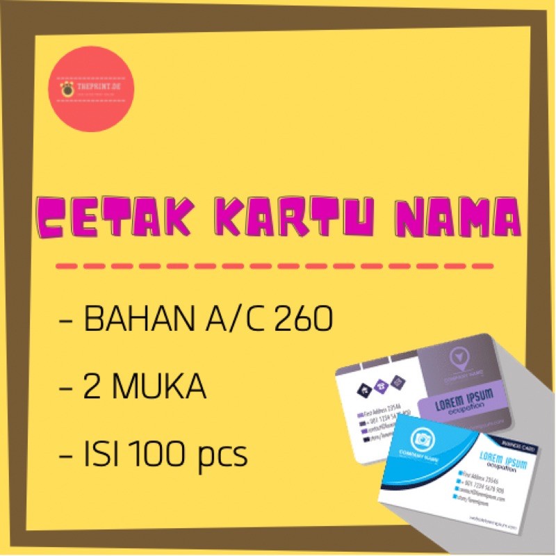 

Cetak Kartu Nama 2 Muka A/C 260