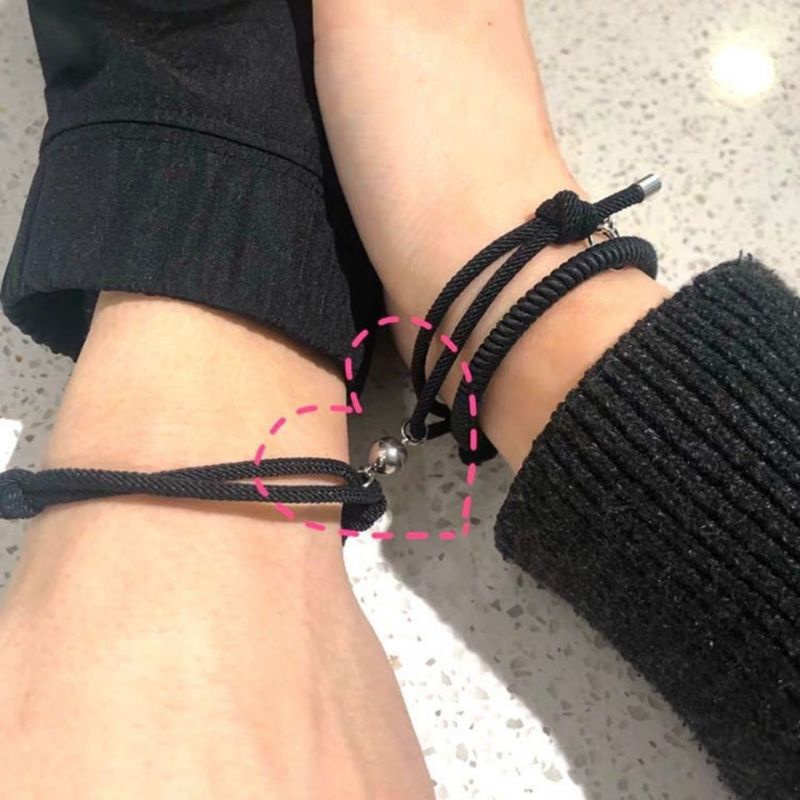 GELANG COUPLE MAGNET 2 PCS BRACELET PASANGAN COWOK CEWEK