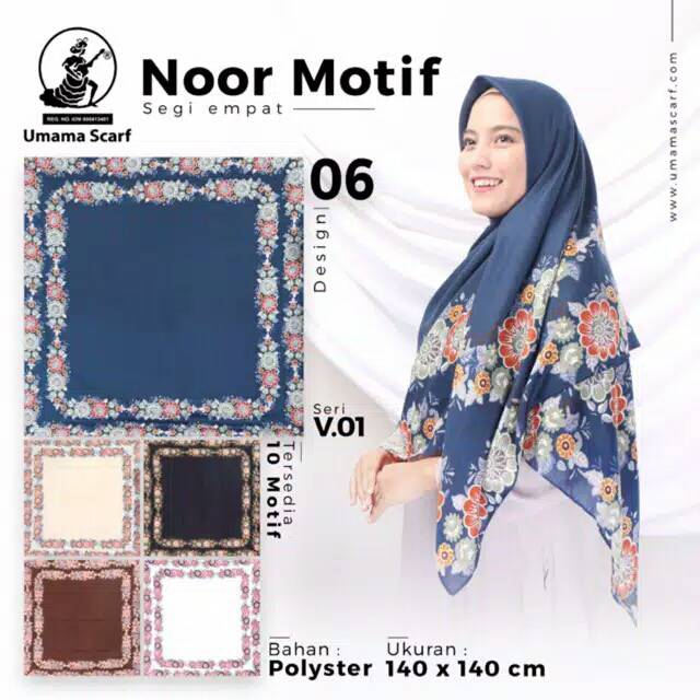 Hijab segi empat syar 'i hijab segi empat motif umama