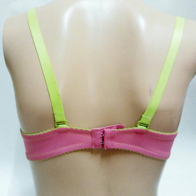 Bra Wanita Rainbow Kawat Setengah Cup Size 34 36 38 Kait 2 / Bh Wanita Rainbow Remaja Setengah Cup