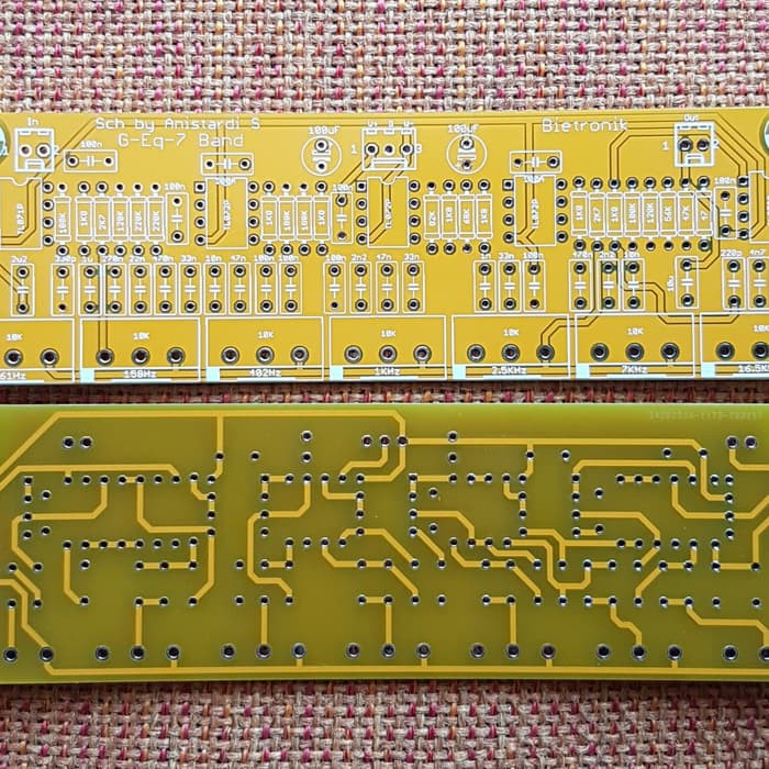 PCB EQUALIZER 7 BAND Dual OpAmp