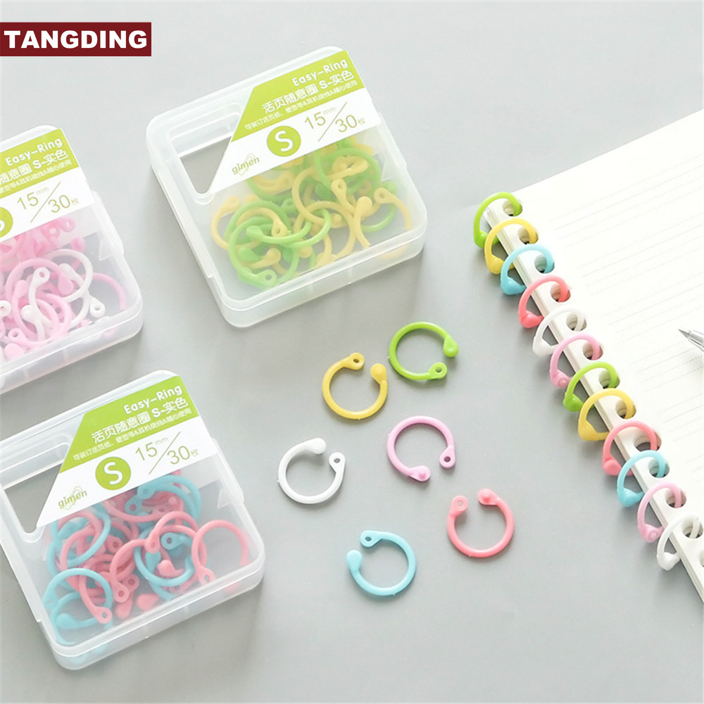 【COD Tangding】Ring Binder Loose Leaf Bahan Plastik Warna Warni