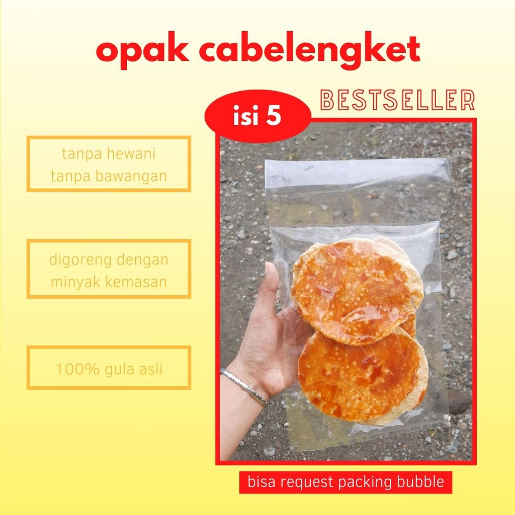 

[TERLARIS!] OPAK CABELENGKET ISI 5 KEPING || OPAK PEDAS MANIS