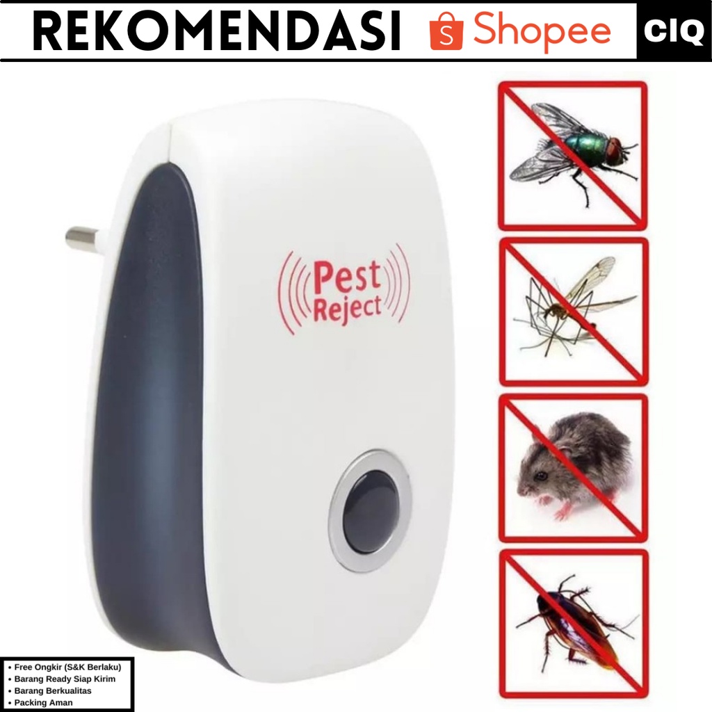 Alat Pengusir Nyamuk Tikus Kecoa Lalat Pest Control Ultrasonic - Pengusir Nyamuk Paling Ampuh / Pengusir Kecoa Ampuh di Rumah / Pengusir Tikus Ampuh