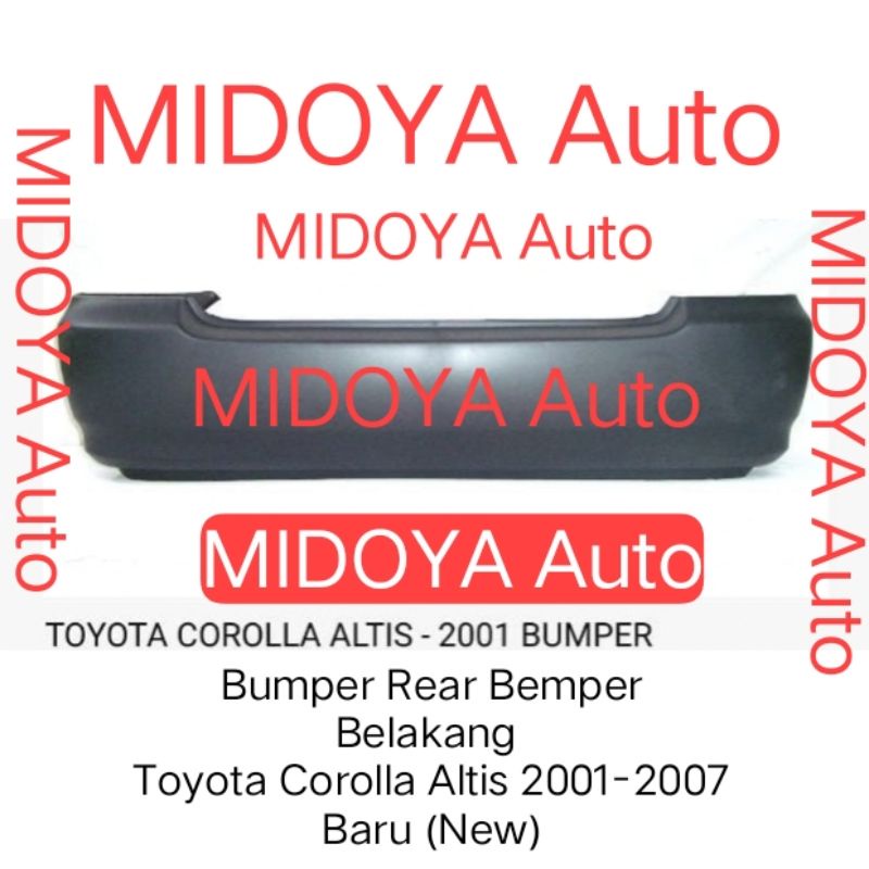Bumper Rear Bemper Belakang Toyota Corolla Altis 2001-2007 Baru New