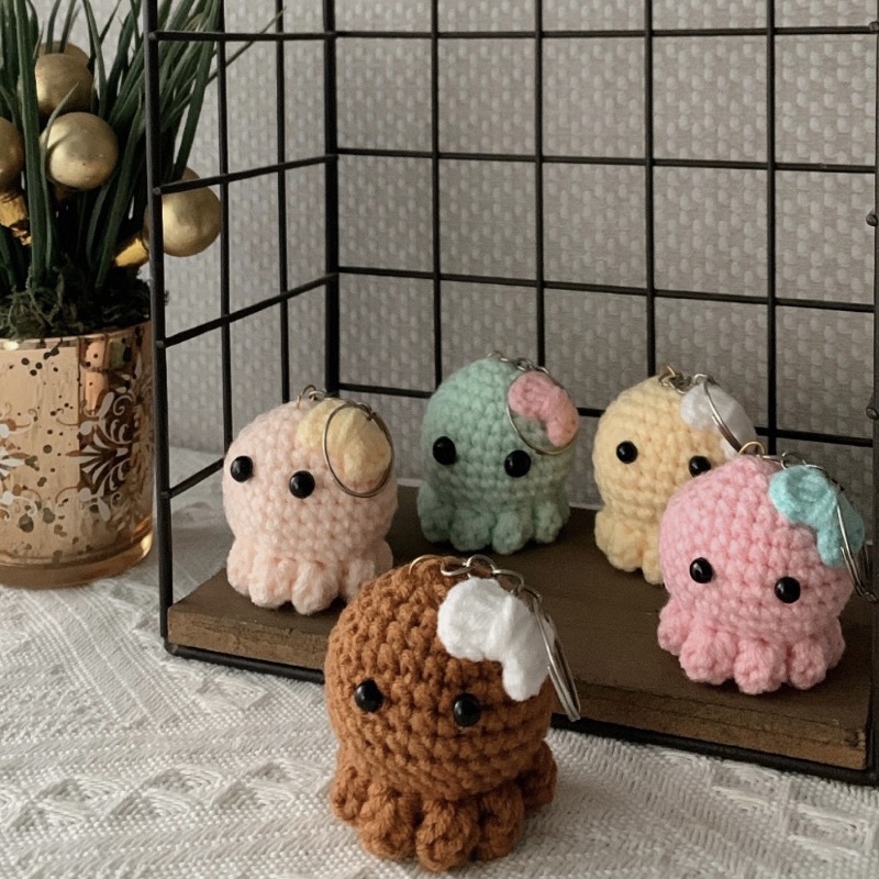 Jual Octopus Amigurumi Keychain / Gantungan Kunci Amigurumi Shopee