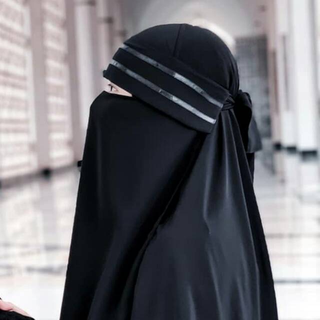 Niqab poni stip. Cadar Niqab poni list . Niqab bandana poni. Cadar sifon