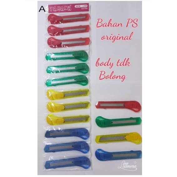 

kertas-pemotong- cutter besar murah l-500 yahaha 12 pcs - renceng -pemotong-kertas.