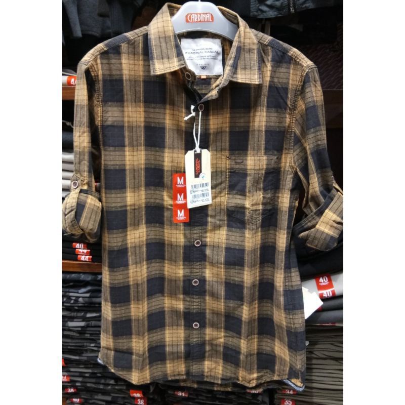 Kemeja Lengan Panjang Pria Cardinal Casual EAKAI00148J 07D Kemeja Pria Kunyit