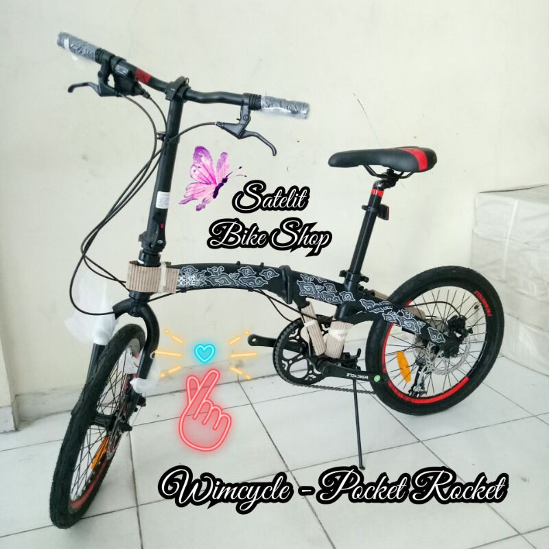Jual Sepeda Lipat Wimcycle Ukuran 20 Pocket Rocket Kuning Hitam Sepeda