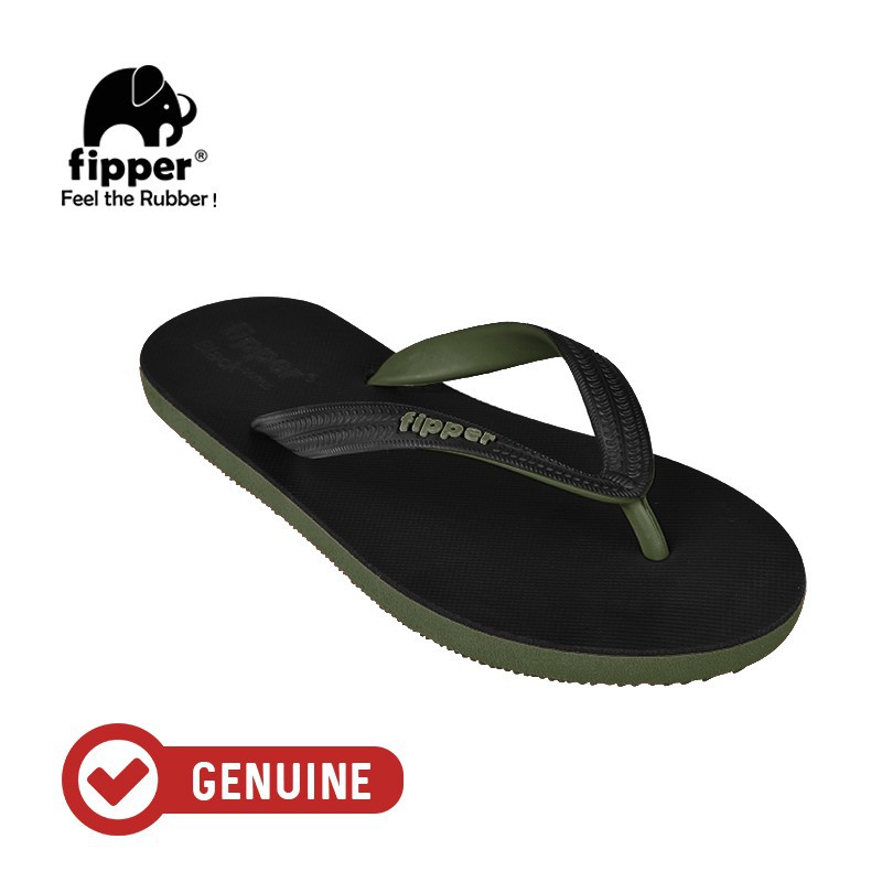 Sandal Fipper Black Series M for Man - Black/Green (Army)