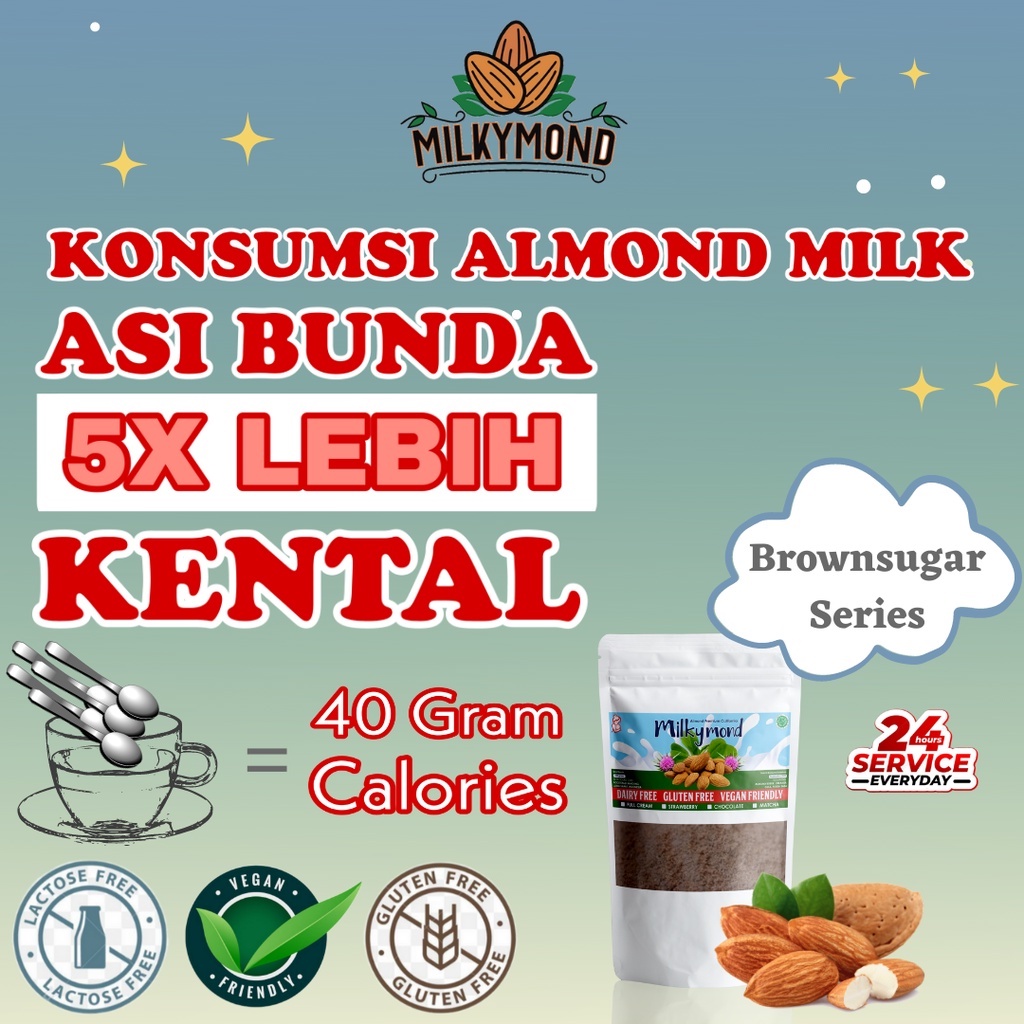 [BUY 2 GET 1 FREE] Susu Almond Premium MILKYMOND Milky Almond 180 Gram 5 Variant Rasa Brown Sugar