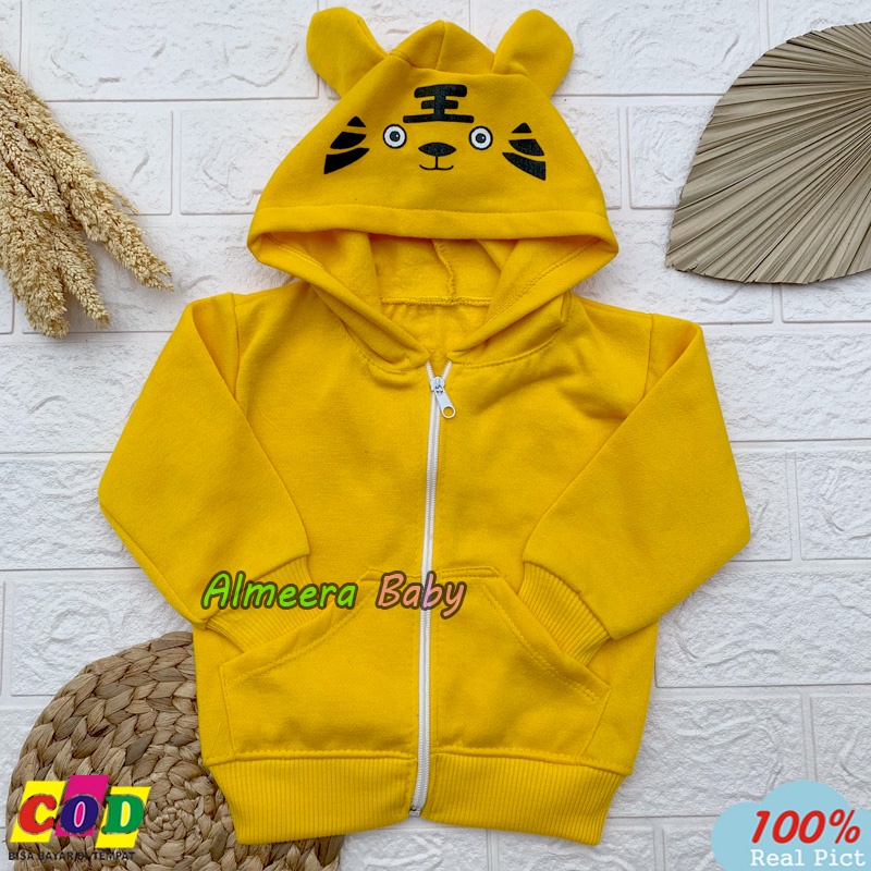 Jaket Bayi Karakter Hoodye Usia 3-12 Bulan Almeera Baby and Kids