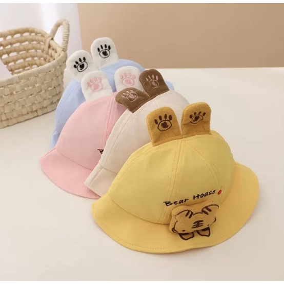 Bucket Bear Hoase 1-4 Tahun Topi Anak Bayi Boneka Unisex Model Boneka Puppy Tiger Rabbit Motif 3D Lucu CBKS VC