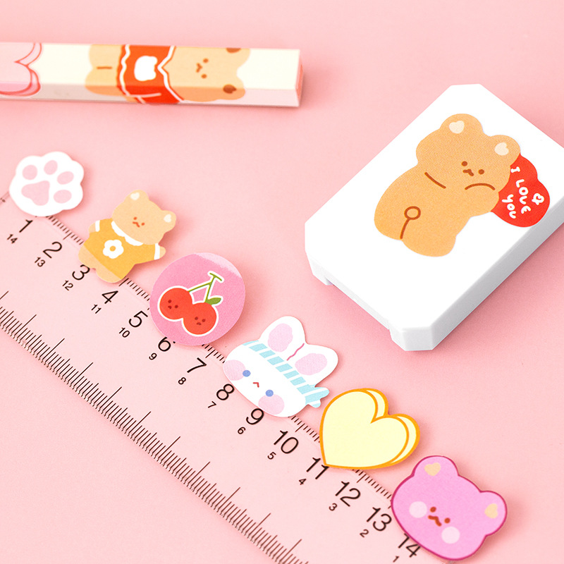 imoda 2Lembar Stiker Beruang Lucu Serpihan Stiker Scrapbooking Dekoratif Indah-3