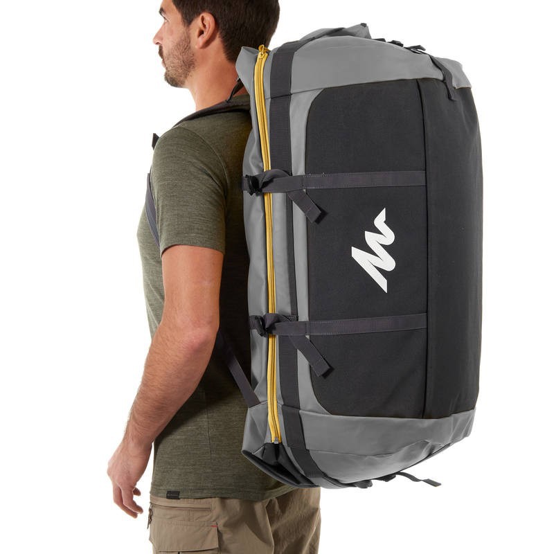FORCLAZ Voyage Tas Gunung Extend 80-120 L Trekking Hiking Carry Bag - Grey
