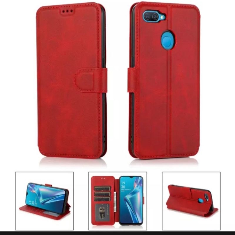 OPPO F9 CASING DOMPET MAGNET SARUNG HP KULIT PREMIUM LEATHER CASE