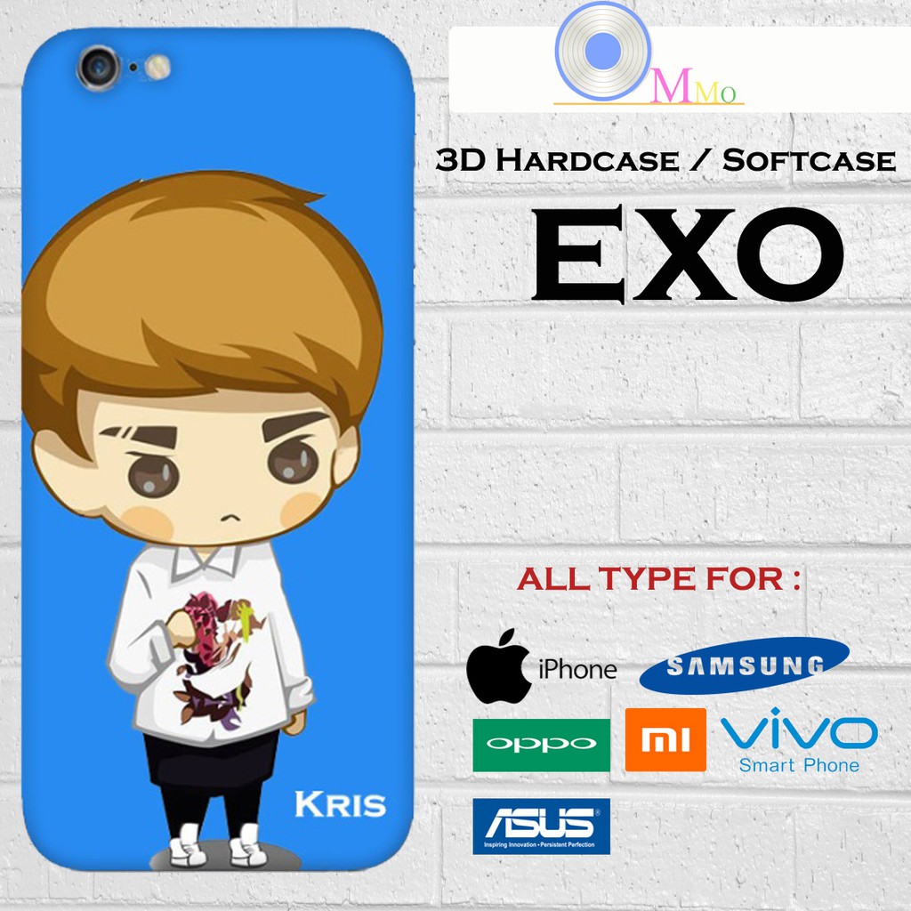Case Custom Lucu 3D PREMIUM OPPO F5/F3/F1/F1S/A37/A39/A71 EXO KRIS CHIBI