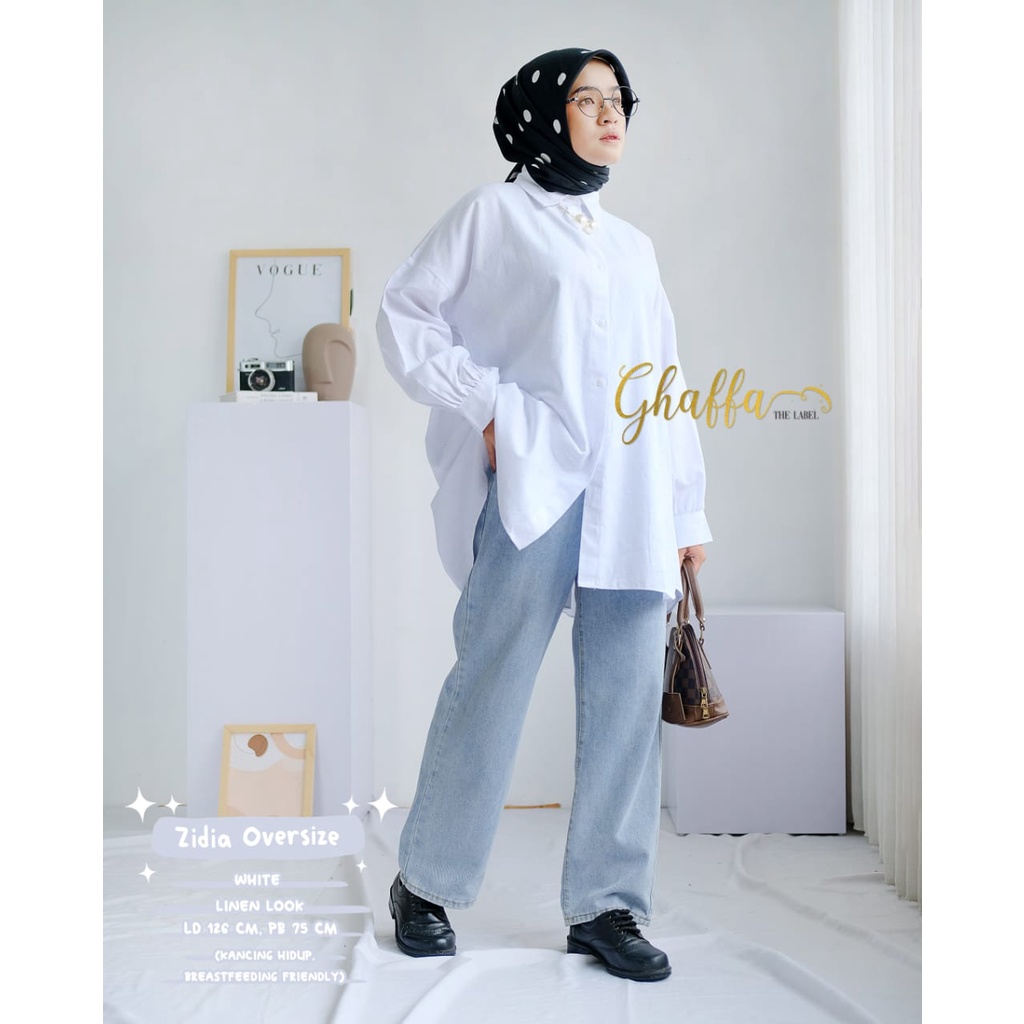 Zidia Oversize/ Ghaffa Brand/ Atasan Oversize Wanita