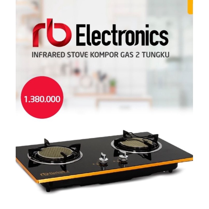 RB Electronics Kompor Gas - Kompor Infra Red- Kompor Gas Infrared 2 Tungku