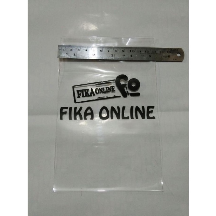 Fika Plastik Klip/Zip Lock Tebal Ukuran 12 X 20 cm Sablon
