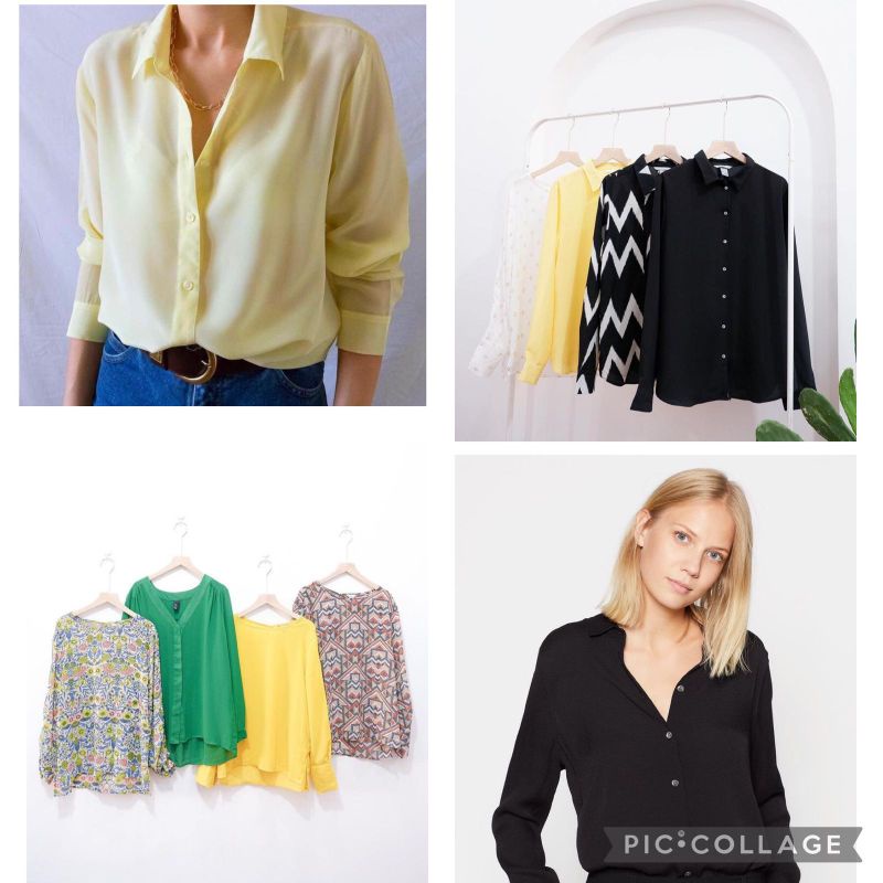 DEWASA:  HM Shirt/ hm blouse / HM HMB Shirt / HM shirts / Kemeja H&M / HM Viscose shirt