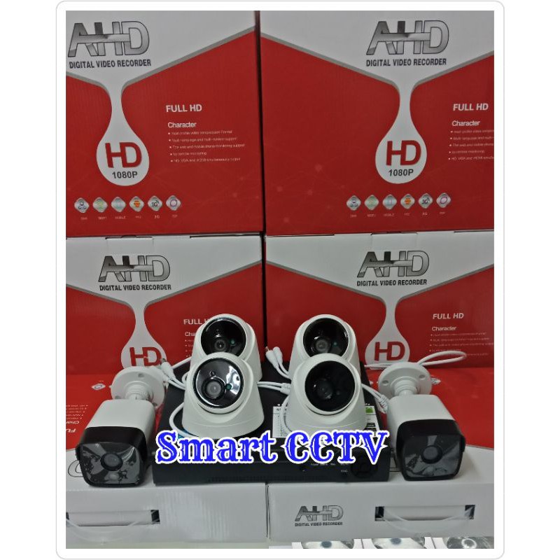 PAKET KAMERA CCTV 6CH 4MP INFRARED KOMPLIT TINGGAL PASANG