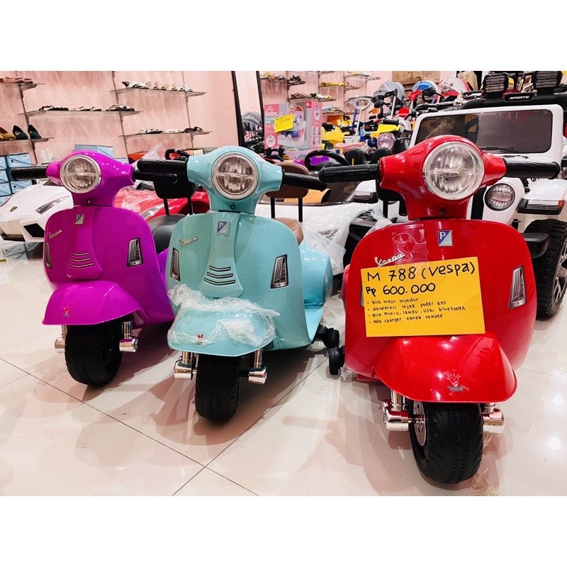 MOTOR ANAK TERMURAH VESPA M788 / M 788 PMB MAINAN ANAK LAKI LAKI MAINAN ANAK PEREMPUAN