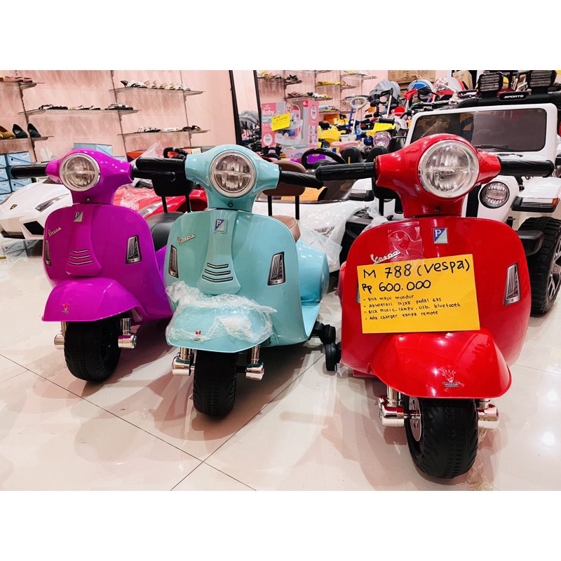 MOTOR ANAK TERMURAH VESPA M788 / M 788 PMB MAINAN ANAK LAKI LAKI MAINAN ANAK PEREMPUAN