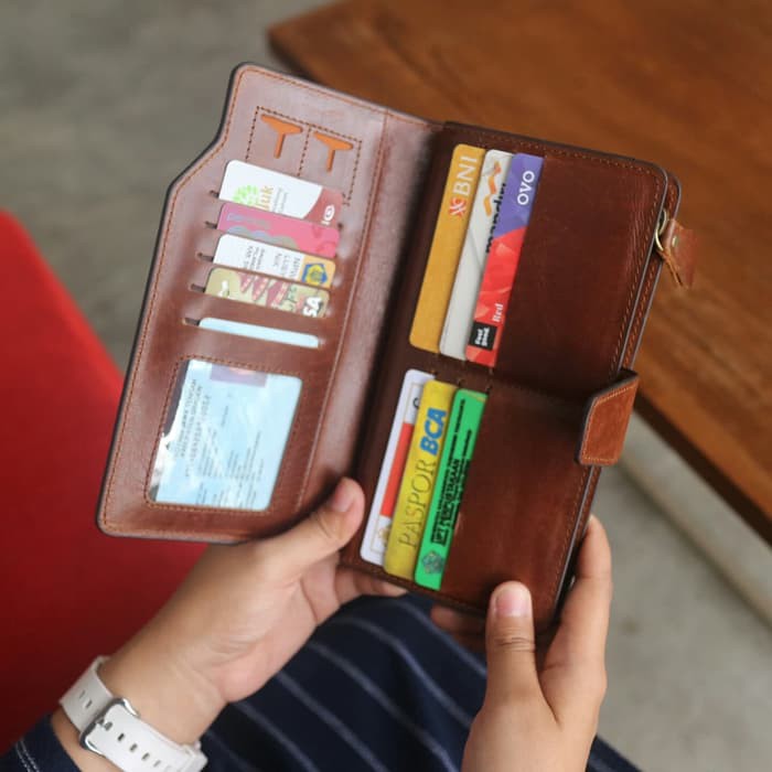 DOMPET KULIT PANJANG WANITA ASLI ORIGINAL 100% ARINA LONG WALLET - GRATIS UKIR NAMA