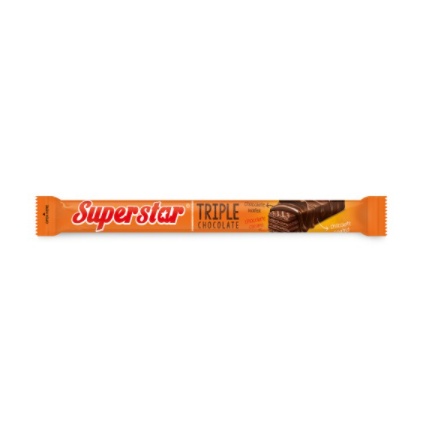 

pink ROMA SUPERSTAR TRIPLE CHOCOLATE EX 18 gr 16 GRAM ISI 20 WAFER PAK BISKUIT KUE SNACK MAKANAN