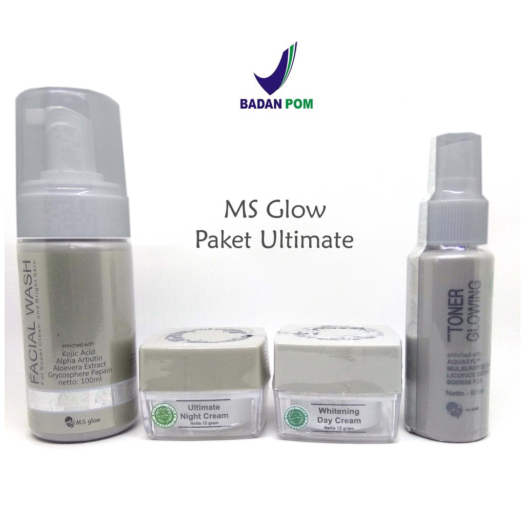 MS Glow Paket Ultimate Original BPOM - Efektif Untuk Menghilangkan Flek Hitam Membandel