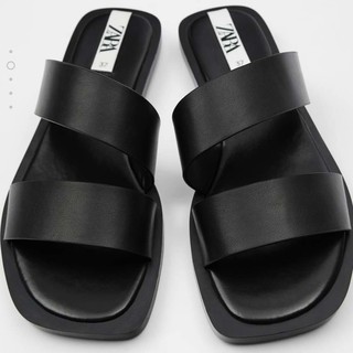  Zara  Basic Flat Double Strap Sandal  281 Shopee  Indonesia