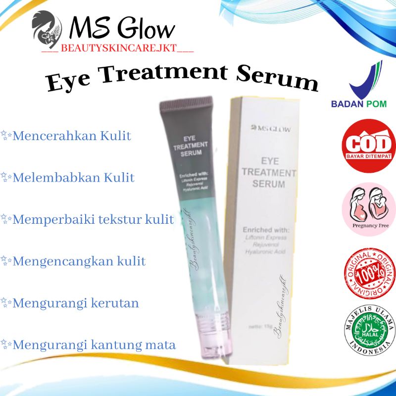 Ms Glow Eye Treatment Serum | Cream Penghilang Mata Panda