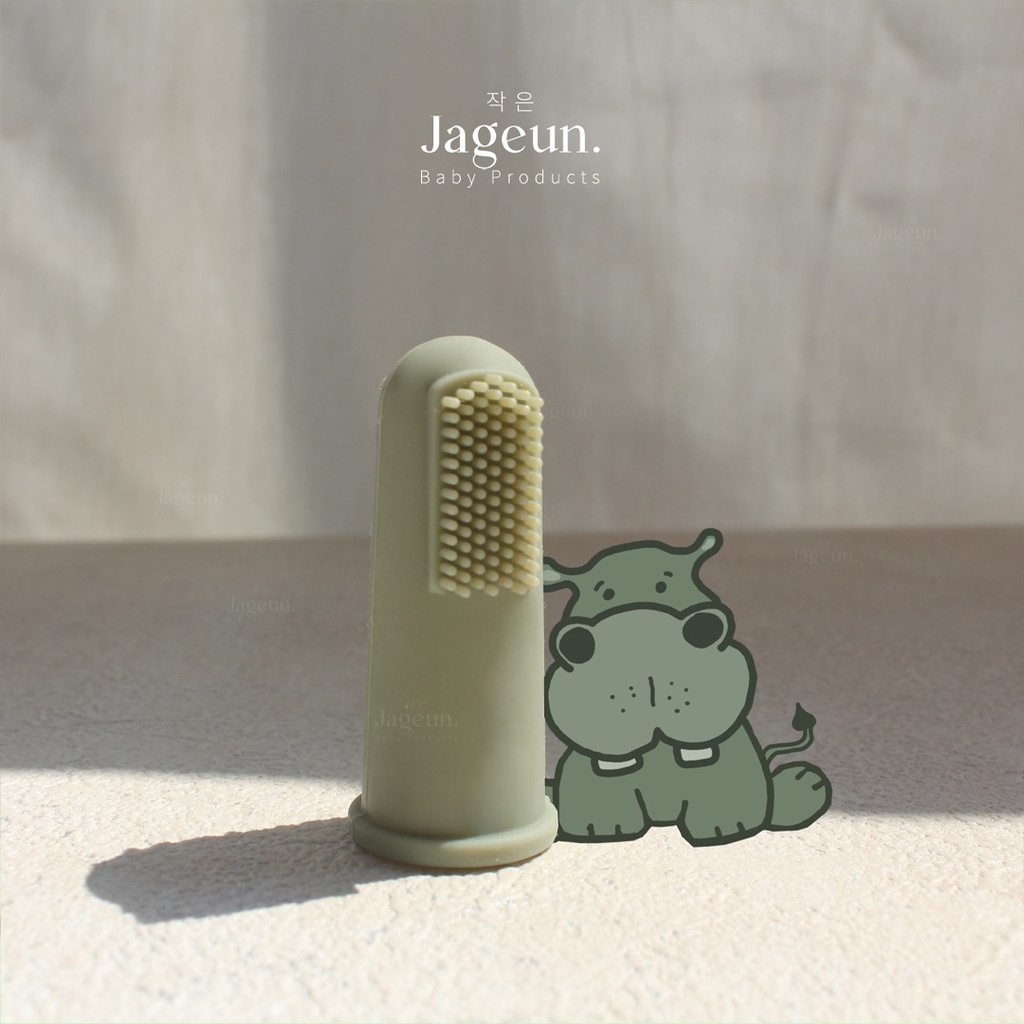 JAGEUN Premium Silicone Sikat Gigi Training Set | Sikat Gigi Bayi Silikon 360 dan Jari Sikat Gigi Bayi
