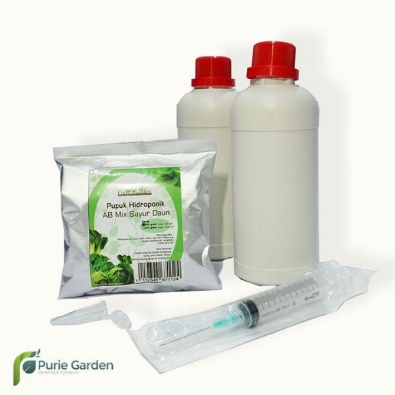 Paket lengkap nutrisi AB mix 1/2 liter pekat sayuran daun-produk puriegarden
