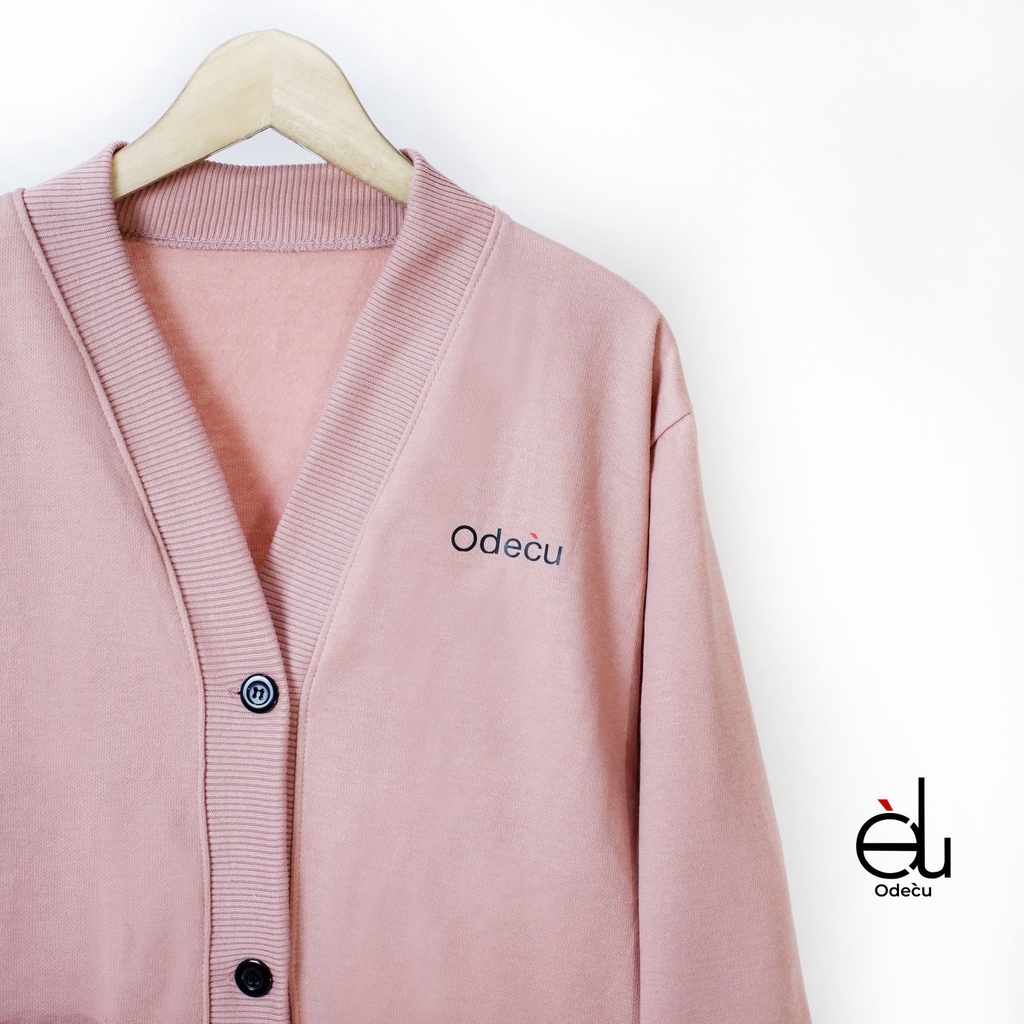 ODECU CARDIGAN FLEECE DUSTY PINK