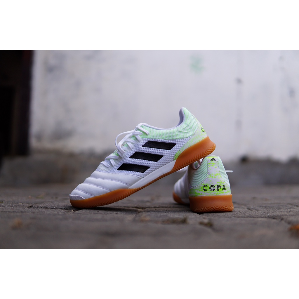 Sepatu Futsal Adidas Copa 20.3 IN - White/Green  Original