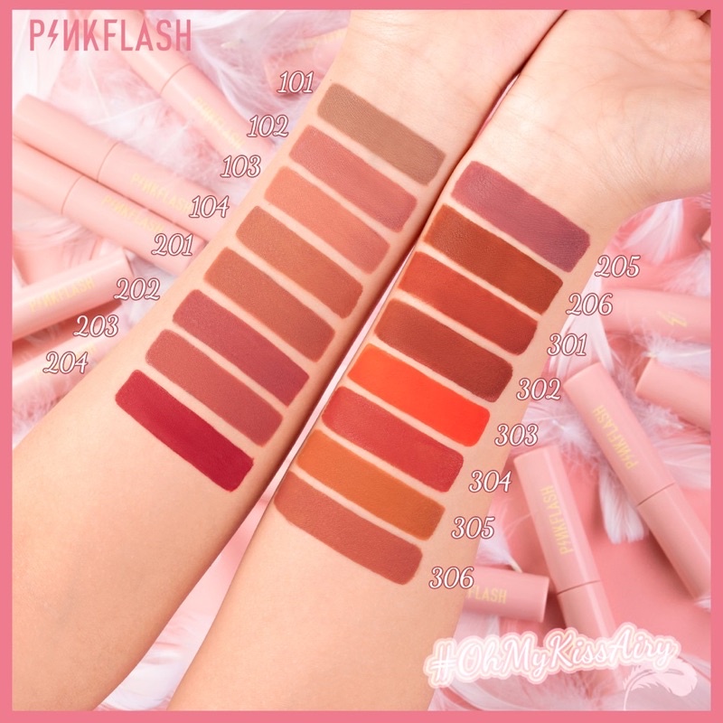 PINKFLASH OhMyKissAiry Kiss Air Matte Liquid Lipstick Waterproof  Lip &amp; Cheek Tint Double Use