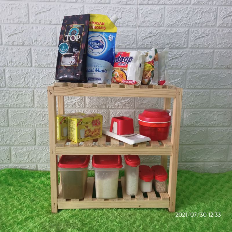 RAK KOPI / Rak kosmetik / Rak multifungsi MINIMALIS 3 TATAKAN