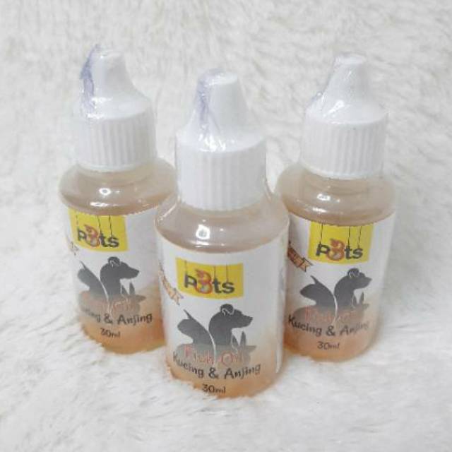 p3ts obat minyak ikan fish oil botol kucing dan anjing 30ml