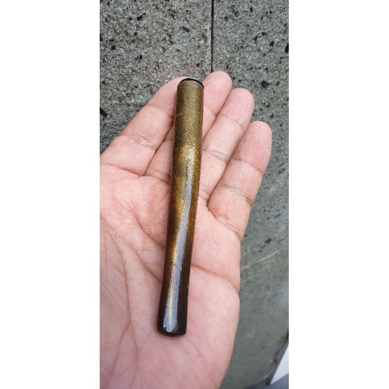 pipa rokok akar bahar serat emas panjang 12 cm