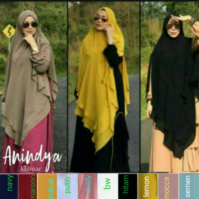 JILBAB HIJAB KHIMAR SYARI CERUTY JUMBO 2 LAYER PAD ANTEM BELAH SAMPING-4